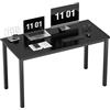 SogesPower Scrivania per computer, Scrivania per ufficio, Tavolo per computer portatile PC, Stazione di lavoro, 120 x 60 x 75 cm, Nero