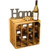 Kistenkolli Altes Land fiammato portabottiglie 16ER Dimensioni 40 x 40 x 27 cm mensola scatola cantinetta portabottiglie Apple box/Wine box, Flamed, 1er set 16er geflammt