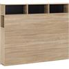 HOMN LIVING Testata Zeus 165 cm con Contenitore Rovere, 2 Ante 9 posti