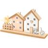 NUVOLE DI STOFFA Casette in Legno Decorative con Cuore, Shabby Chic H13.5 cm 2 Varianti(1pz) B