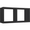MODULARREDO | MORGANA MAXI Mensola da Muro, Libreria Sospesa, Libreria da Parete, Scaffale da Parete, Nero, 70x35 p23.7 cm - Made in Italy