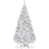 DREAMADE Albero di Natale Artificiale, Albero folto in PVC con Supporto in Metallo e Piedi, Bianco, Vari Dimensioni (1,5M)