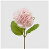 EDG - Enzo De Gasperi Ramo Ortensia Real Touch Artificiale con Foglie, Fiore Finto da Decoro H50 cm 3 Varianti(1pz) Rosa