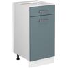 Vicco Mobiletto a ripiani R-Line, Grigio-blu, 40 cm con cassetto, senza piano di lavoro, adatto per essere riposto in modo salvaspazio nelle cucine componibili