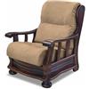 ALFASOFA Divano mod. PAVAROTTI Struttura in legno di faggio massello, Colore Arte Povera,disponibile nelle versioni 3 posti, 2 posti, poltrona. (Tessuto Acacia - Colore 3(beige scuro)), poltrona