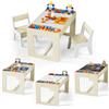 MAMIZO Set di Tavolo e Sedie per Bambini, Scrivania Multiuso, Tavolo Legno