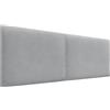 DHOME Testiera Imbottita Liscia in Tessuto Aqualine Altezza 70CM Spessore 4cm e 8cm per Parete Acustica Testiere Fonoassorbenti Letto Camera da Letto (Tessuto Gris Claro, 160cm Doppio, Spessore 4cm)