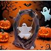 Aiwdeyi Ghost On A Tree Swing, Swinging Shadows, Funny Ghost Tree Swing Decor, Cute Spooky Halloween Decor, Swing Ghost Home Decoration，for Desktop Bookshelf Garden Patio Lawn Halloween