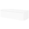 Liberoshopping Mobile bagno sospeso con cassetto soft closing in legno nobilitato- design moderno per lavabo da appoggio NILYA (Bianco Lucido, 120)