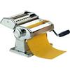 MAURY'S Sfogliatrice Inox Macchina Per La Pasta Fresca all'Uovo per Fettuccine Tagliolini Funzionamento Manuale a Manovella Larghezza 9 Tagli in Acciaio e Rullo In Alluminio (Larghezza 150 mm)