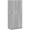 vidaXL Armadio Grigio Sonoma 90x52x200 cm in Legno Multistrato