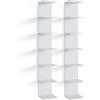Vicco Mensola Paolo, Bianco, 28 x 190 cm Set di 2, da parete per libri, decorazioni o oggetti di stoccaggio