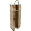 UNUS Scatola di vino in legno naturale fiammato ornamenti 1 bottiglia