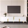 MIOOSUT Mobile TV 180 cm di lunghezza, armadio TV nel soggiorno, mobile TV con 4 porte, armadio portaoggetti TV, per soggiorno, camera da letto (bianco, 180 x 40 x 44)