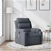 Homgoday Poltrona massaggiante per TV, poltrona relax con funzione reclinabile, schienale regolabile, per soggiorno, colore grigio scuro