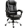 RMF PRO RMF Sedia Ufficio Ergonomica Professionale Reclinabile, Sedia Scrivania Seduta Comoda e Rilassante con Poggiapiedi - Poltrona Relax con Ruote Girevoli Altezza Regolabile Nero