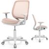 GYMAX Sedia da Scrivania per Bambini 4-15 Anni, Sedia da Cameretta Ergonomica, Altezza Regolabile, Girevole a 360°, 57 x 57 x 80-92 cm (Rosa Chiaro)