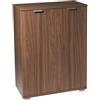 milani home - armadietto 2 ante 60 x 38 x 85 cm, marrone, truciolare bilaminato, Made in Italy, mobile contenitore bagno cucina soggiorno
