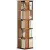 XCRFKGW Libreria in Legno a 5 Livelli, 360 ° Scaffali Girevoli di Stoccaggio，Mobile Libreria Verticale Angolare, Porta Libri per Sala Camera Studio Soggiorno, Ufficio, Espositore (5 Livelli)