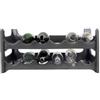 VIRSUS Cantinetta scaffale componibile Color Grigio, misura 60x24x27 cm, cantina in Plastica con 2 Ripiani da 6 slot, Portabottiglia impilabile per vino, acqua, acqua champagne -2073F (12 Bottiglie)