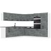 B BELINI GROUP Belini cucina forma a L JANE, con piano di lavoro, legno, Glamour Wood