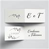 PRINTSERVIS 110 Bigliettini Bomboniera (Foro a scelta) - Personalizzali Ora con Frasi- Tag Confetti per Eventi Speciali Matrimonio,Battesimo, Laurea, Nascita,Comunione, Cresima, Compleanno (Modello 11, 60x20mm)