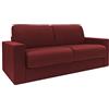 Totò Piccinni Divano Letto Ribaltone Matrimoniale Imbottito con Braccioli, Materasso 14cm, L194cm x P93cm x H67cm (Tessuto Bordeaux)