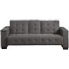 Vente-unique - Divano letto 3 posti Devonshire - microfibra - grigio