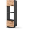 Vicco Mobile cucina microonde R-Line, Rovere dorato, 60 cm, per la libera combinazione all'interno di sistemi cucina modulari
