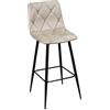 WS DESIGN Sgabello Velvet Tortora in Velluto Alto Moderno
