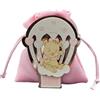 Doni Bomboniere Nascita 12PZ Portaconfetti A Forma di Mongolfiera Porta Confetti Confettata Segnaposto Bambina Battesimo Femmina Femminuccia in Plexiglass Rosa Doppio Strato con Parte Anteriore Legno