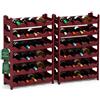ARTECSIS Cantinetta Portabottiglie in Plastica Modulare 72 Bottiglie Marrone