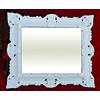 Artissimo Cornice portafoto in stile barocco, bianco, 45 x 38 cm, 30 x 24 cm, rettangolare, anticata, senza vetro 3047