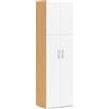 IDMarket - JULIANA armadio a 2 ante bianco e legno 50 cm armadio con ripiano