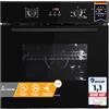 KKT KOLBE Forno da incasso 60 cm | Design Full-Black | indipendente | 70L | 3kW | ventilato | aria calda | timer automatico | vetro termoisolante | sicurezza bambini | manopole rotative | BO8005FB