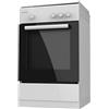 Taurus CIG3FWHMG - Fornello a gas butano indipendente, 9850 W potenza equivalente totale, 3 fuochi, predisposto per gas, valvole di sicurezza, 43 l capacità forno, coperchio metallico, bianco lucido