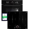 KKT KOLBE Set cottura autosufficiente, 60 cm, forno da incasso BO8005FB, piano cottura a induzione da 59 cm, IH85904FZ, grill, aria calda, timer automatico, 2 vetri di protezione termica, sicurezza