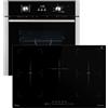 KKT KOLBE Cucina: 60cm Forno da incasso BO8805SS + 77cm Piano Cottura Induzione IH87705FZ | Aria calda | Timer automatico | 2 volte Vetri per l'isolamento termico | Blocco bambini | SET8805IH77FZ