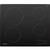 INDESIT AAR 160 C - Piano Cottura Elettrico 4 Fuochi e 9 Livelli di Potenza, Piastra Elettrica per Cucinare con Timer Integrato e Comandi Controllo Temperatura - Elettrodomestici Cucina 58Lx4,6Hx51P