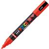 UNI MITSUBISHI Marcatore Uni Posca PC5MBR punta brush 1.0 - 4.0mm rosso Uni Mitsubishi