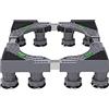 Generic Base per lavatrice regolabile Base regolabile multifunzionale con supporto per lavatrice da 8/12 piedi Lunghezza/Larghezza 42-68 cm Base telescopica per condizionatore d'aria Asciugatrice e