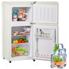 Generisch Frigorifero compatto retrò con congelatore, volume totale di 60 l (vano frigorifero da 22 l/38 l), classe energetica E, bianco crema, altezza 88,8 cm, silenzioso, 45 dB, 7 livelli di temperatura per