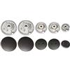 Franza - Kit 4 bruciatori completi di piattelli spartifiamma per Whirlpool Kitchenaid Bauknecht Hotpoint Ariston cucina piano cottura - WR10/B - Prodotto Originale