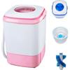 LFHWHKJ Mini lavatrice e asciugatrice portatile, lavatrice for scarpe con scarico dell'acqua, lavatrice con timer rotativo for casa, dormitorio, appartamento, camper, viaggi, esterno(Pink)
