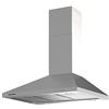 Taurus PR90IXAL - Cappa decorativa in acciaio inox, larghezza 90 cm, 650 m3/h di aspirazione, 3 velocità, comandi meccanici, efficienza A, 200 W, filtri in alluminio lavabili multistrato, LED