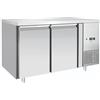 METRO Professional Banco congelatore GCF2100, acciaio inox, 215 L, refrigerazione ventilata, 600 W, con serratura, 2 porte, argento