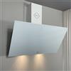 GURARI Cappa aspirante GCH 286 WH 9 Prime N vetro bianco | Design e Inclinato | Motore 1000 m³/h | TouchControl, Telecomando Incluso | LED | Timer | Filtro Lavabile | Scarico e Ricircolo