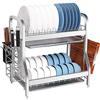 POTUBI Scolaposate, scolapiatti, set di scolapiatti in acciaio inox con supporto rimovibile e portautensili for il bancone della cucina