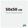 yd. Your Decoration - Cornice 50x50 cm - Bianco Lucente - Cornice Decorativa Parete in Plastica con Vetro in acryl - Antiriflesso - 50x50 Cornice - Evry