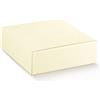 scotton spa Scatola astuccio bomboniera 25x25x10 cm SETA AVORIO